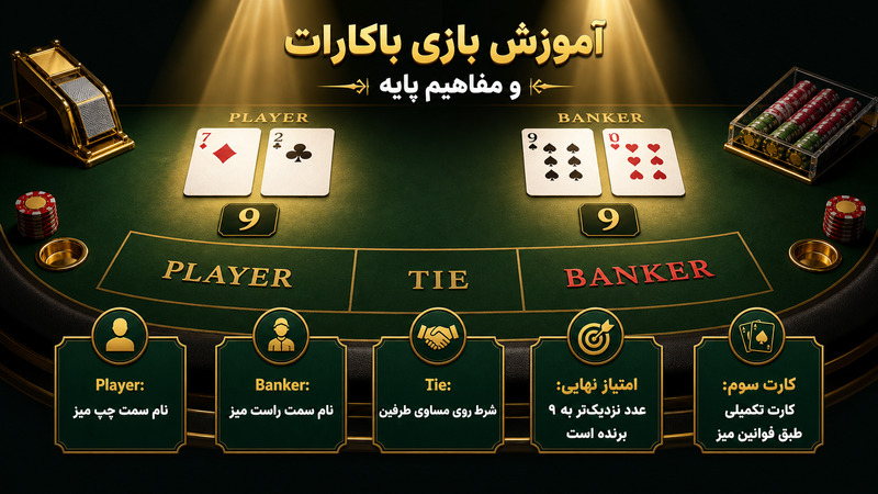 بازی باکارات چیست و چرا یادگیری آن ساده است؟