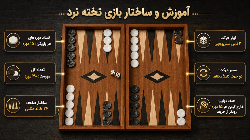 بازی تخته نرد چگونه است؟