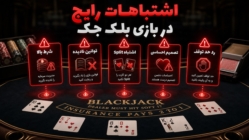 اشتباهات رایج تازه کارها در بازی بلک جک