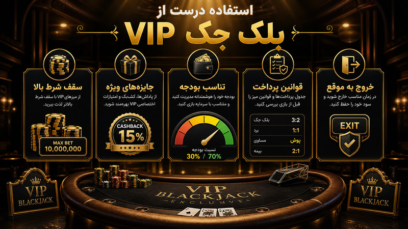 چگونه از بخش VIP بازی بلک جک استفاده درست کنیم؟
