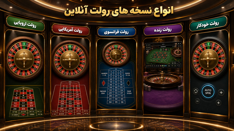 انواع نسخه های بازی رولت آنلاین