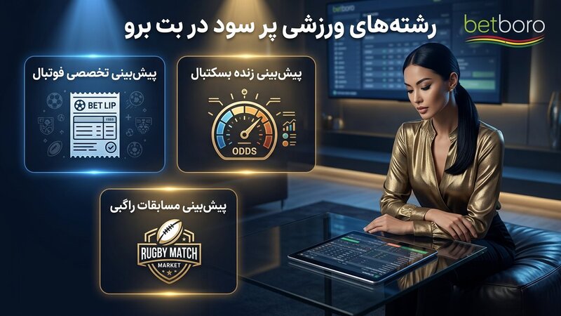 رشته های ورزشی پر سود در betboro فارسی