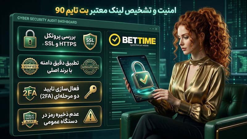 امنیت و تشخیص لینک معتبر سایت بت تایم 90
